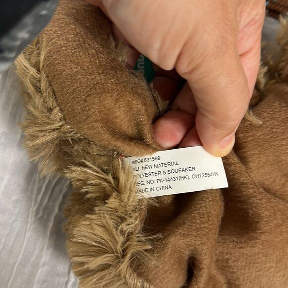 🏆HP🏆 PetShoppe Sloth Squeaker Mat Dog Toy White Brown Black White Ivory - Picture 11 of 13